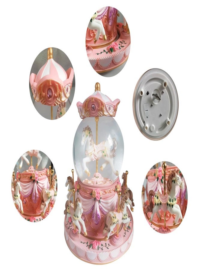 SINGEEK You are My Sunshine Music Box Carousel Horse Color Lights Unicorn Musical Snow Globe for Girls and Women Sister Daughter Mom Birthday Anniversary Valentine - Image 2